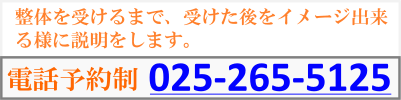 整体を受けるまで受けた後をイメージ出来る様に説明